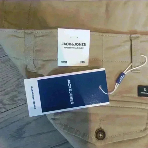 Jack&Jones Beige Military Slim fit Cargo, low rise,tight cuff, preppy 31x30 -NWT - Picture 6 of 6